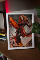 QUADRO ARTERY - PLUMA ÍGNEA FÊNIX MITICA